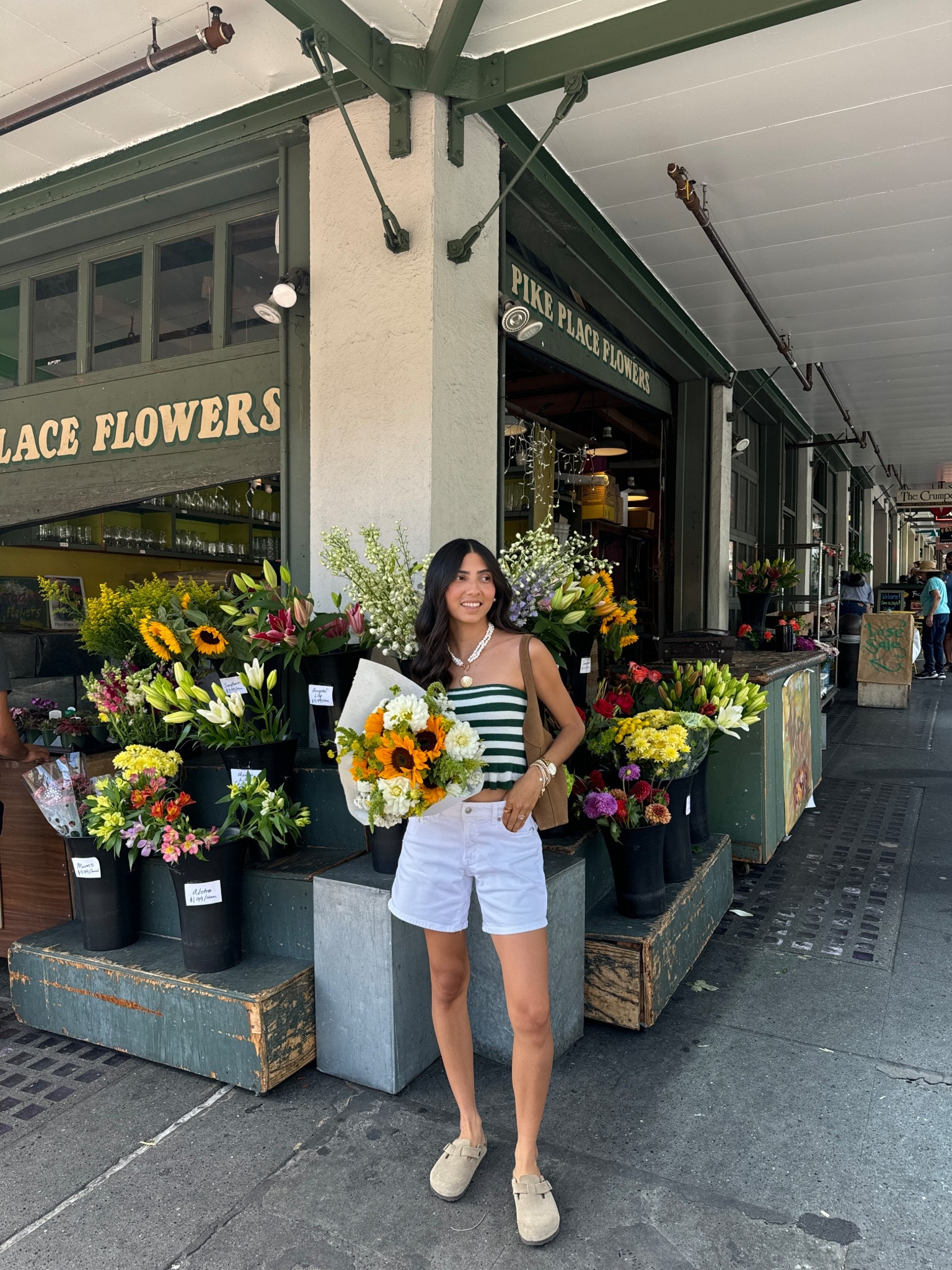 summer outfit, white shorts, birkenstocks, tube top, jorts, strapless top, summer top

#LTKStyleTip