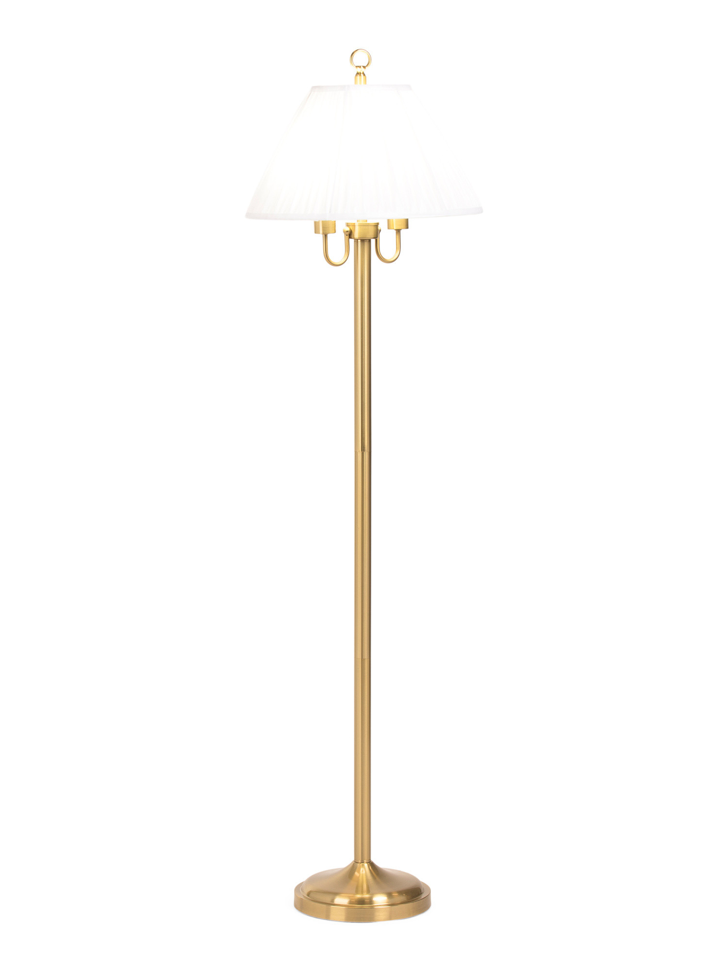 62in Metal  Floor Lamp With Pleated Shade | TJ Maxx