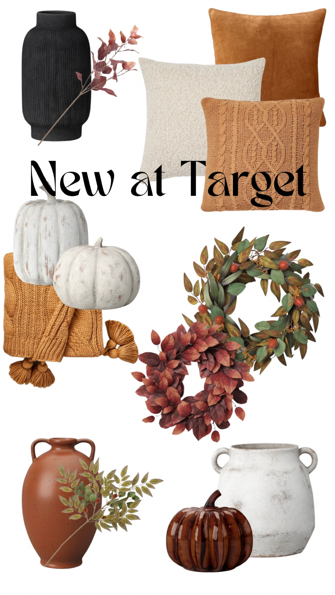 New fall finds at Target. Threshold. Pumpkin spice. Wreaths, pillows, stems, throws, vases and more. 

#LTKhome #LTKSeasonal #LTKFind