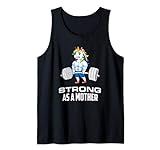 Strong As A Mother Unicorn Weightlifting Womens Tank Top | Amazon (US)