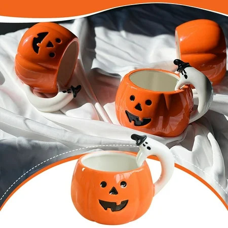 3d Halloween Mug Pumpkin Ghost Mug Theme Party Gift Ceramic Mug Fun Mug Gift For Kids Ladies Men | Walmart (US)