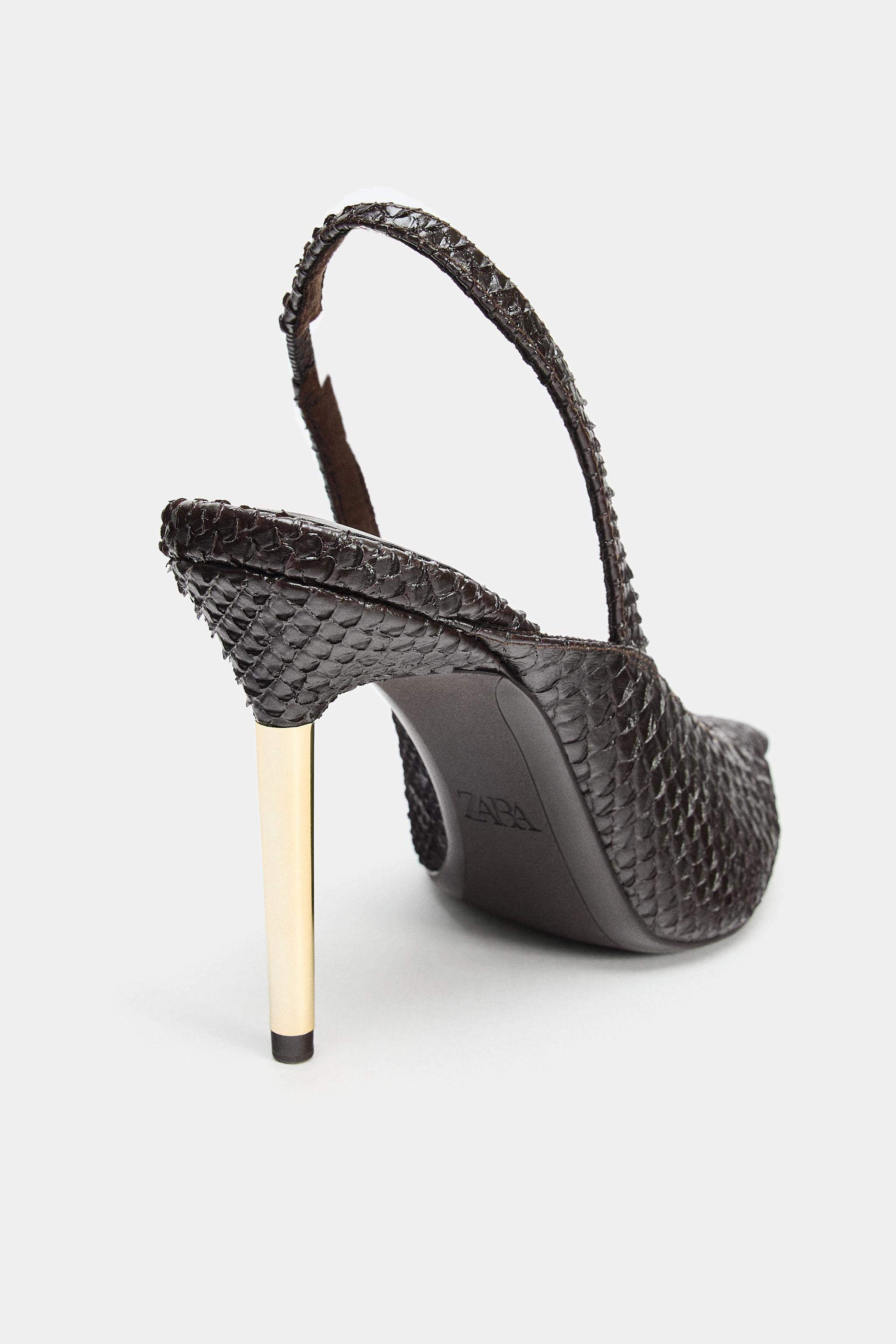 EMBOSSED SLINGBACK SHOES | Zara UK