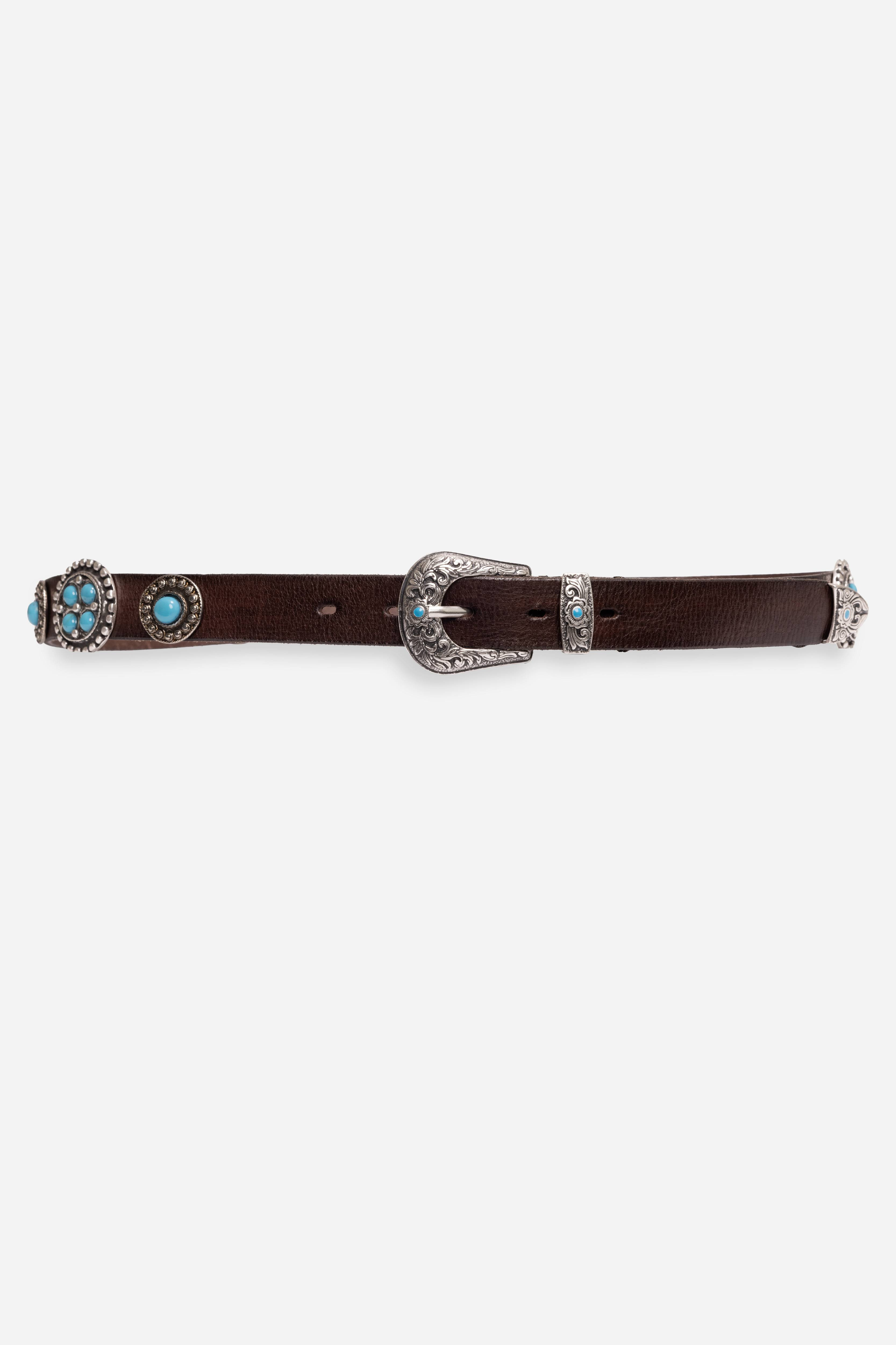 LUMINOSA TURQUOISE ITALIAN LEATHER BELT | Johnny Was | Johnny Was