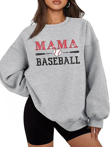 Mama Sweatshirt Long Sleeve Cheer Mom Shirt for Baseball Football Soccer Baketball Dance Sport Pu... | Amazon (US)