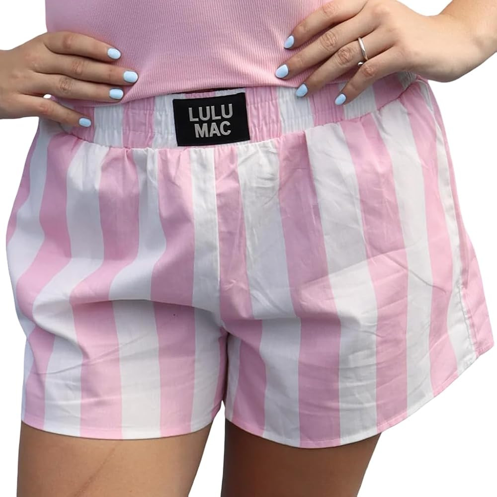 LULU MAC Boxer Style Soft Cotton Shorts | Amazon (US)