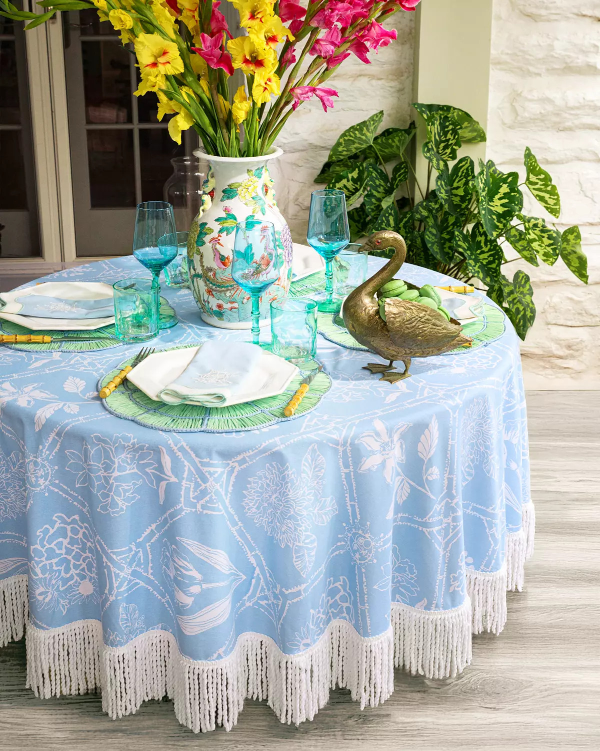 Round Fringe Tablecloth | Lilly Pulitzer