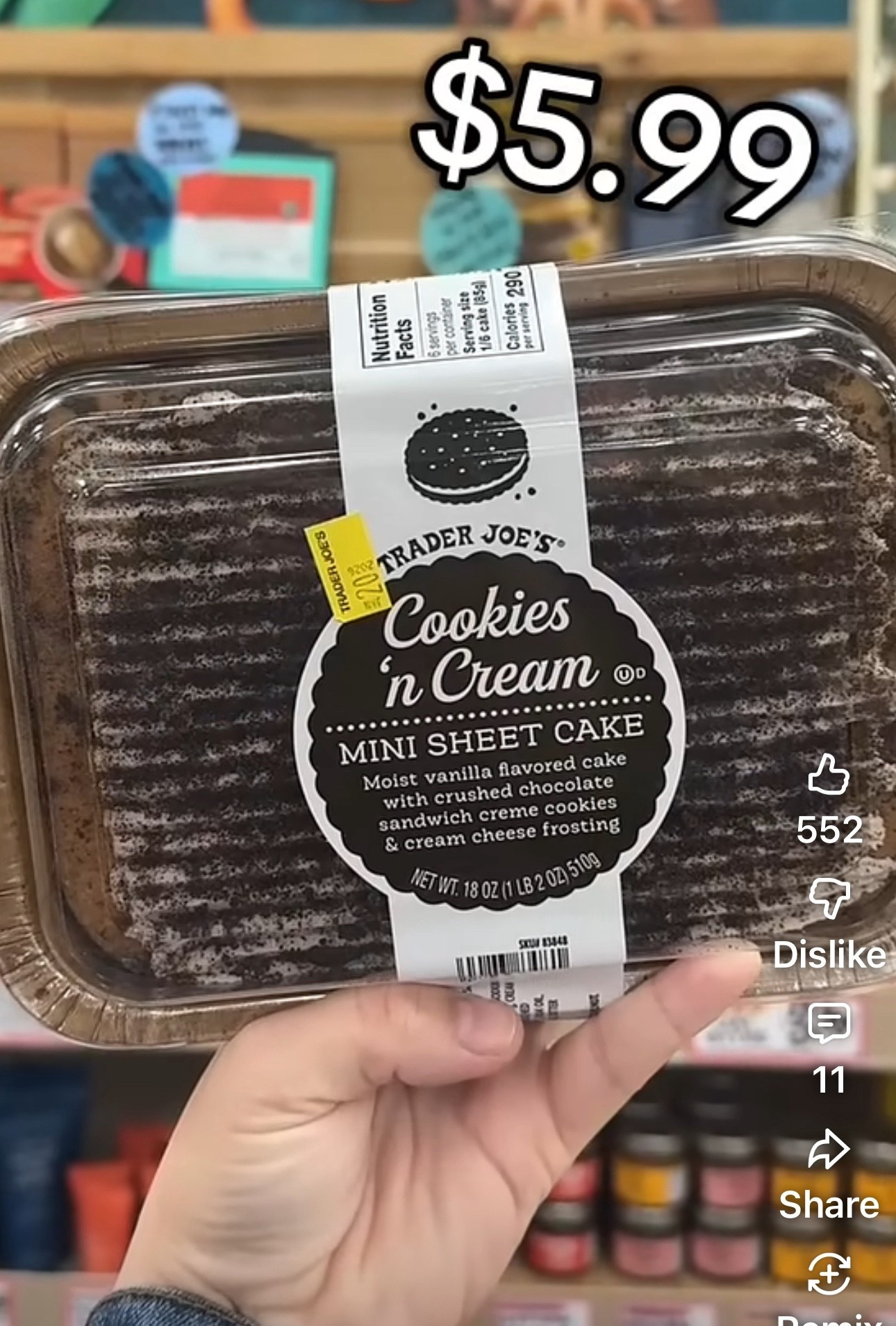 Trader Joe’s new item! 
Cookies and cream
Cake

#LTKfoodie #LTKValentine #LTKHome