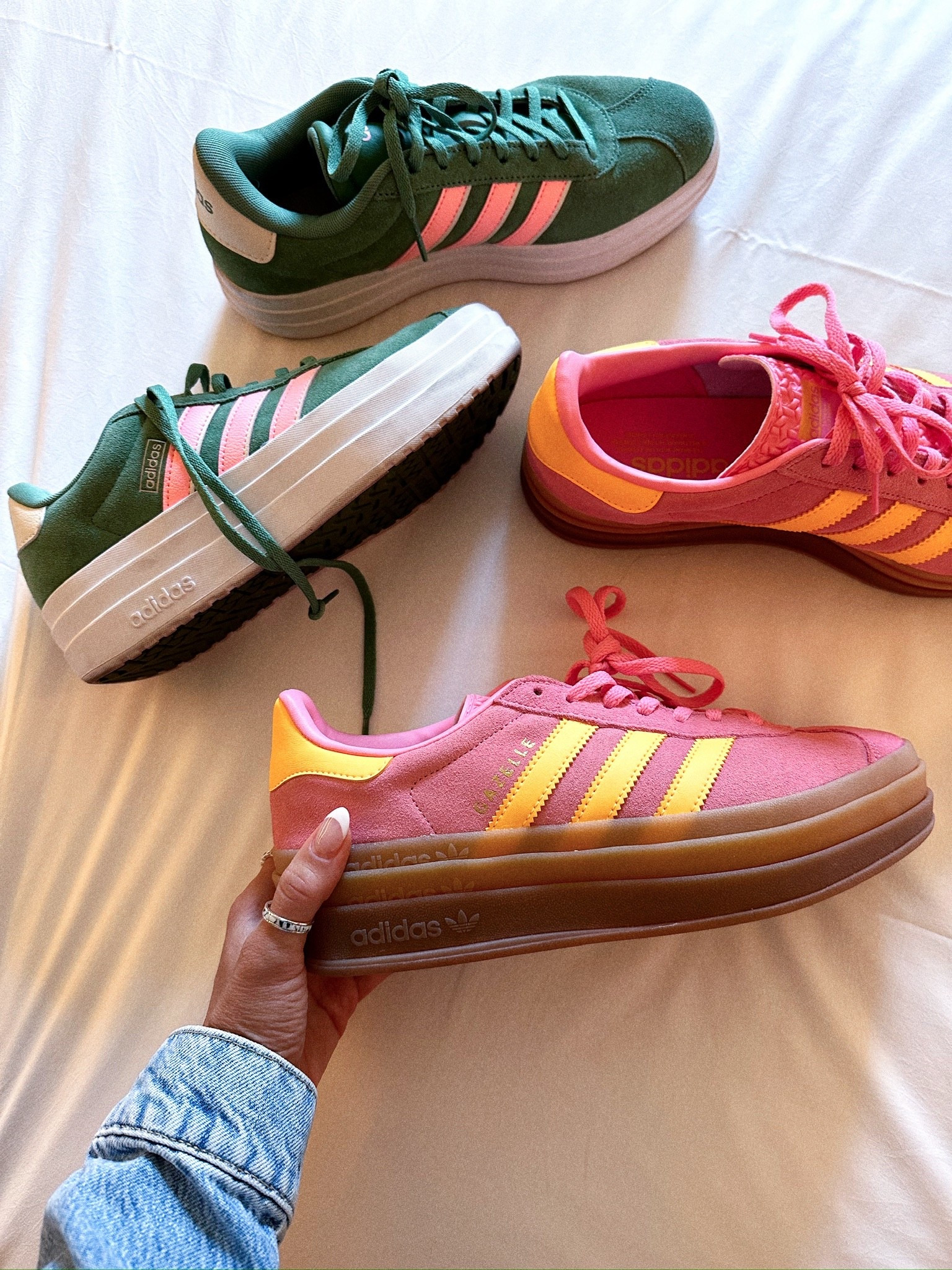 I have several of this brand in this exact shoe style & OBSESSED with the platform. It elevates every look easily. Loving this two tone with the bright colors 🩷💚 SOME COLORS ON MAJOR SALE! 

#LTKSaleAlert #LTKgrwm #LTKootd