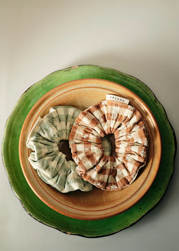 Duo of Floral Embroidered Scrunchie | Sezane Paris - US