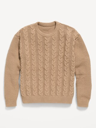 Long-Sleeve Cable-Knit Sweater for Boys | Old Navy (CA)