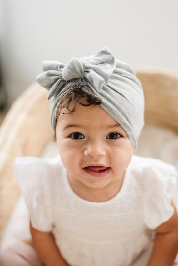 Cotton Bow Turbans Baby Knot Turban Baby Headwrap Knit - Etsy | Etsy (US)