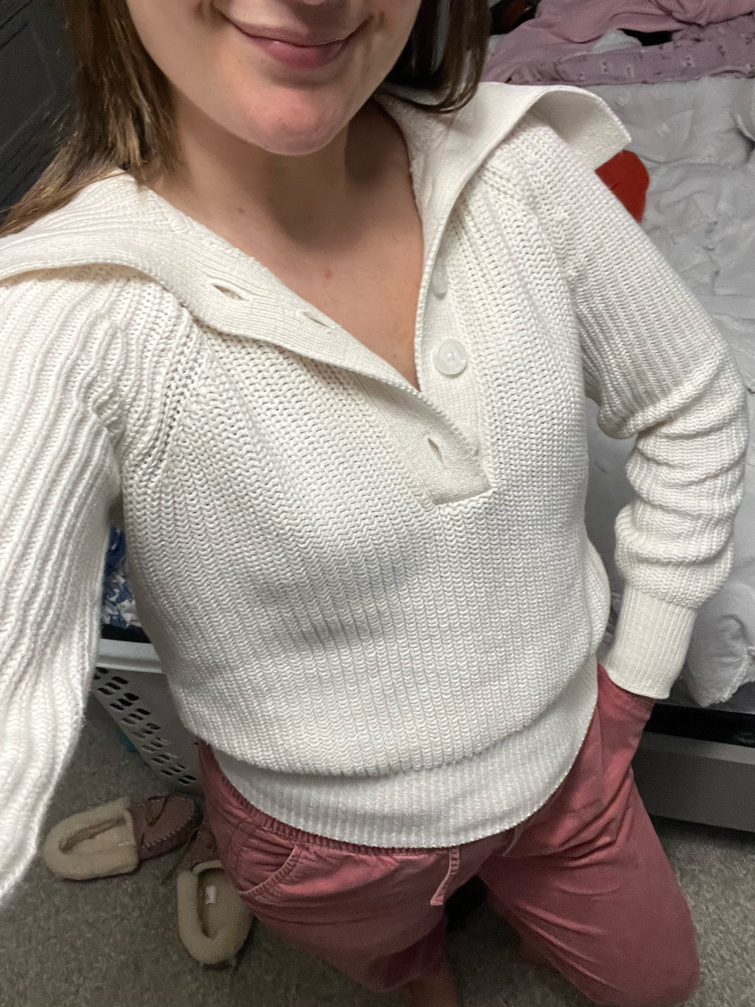 Thick and warm!
Hem hits at the hip. Fitted hem and fitted cuff.
Trendy oversized collar 
Xs
50% off


#LTKsalealert #LTKGiftGuide #LTKworkwear