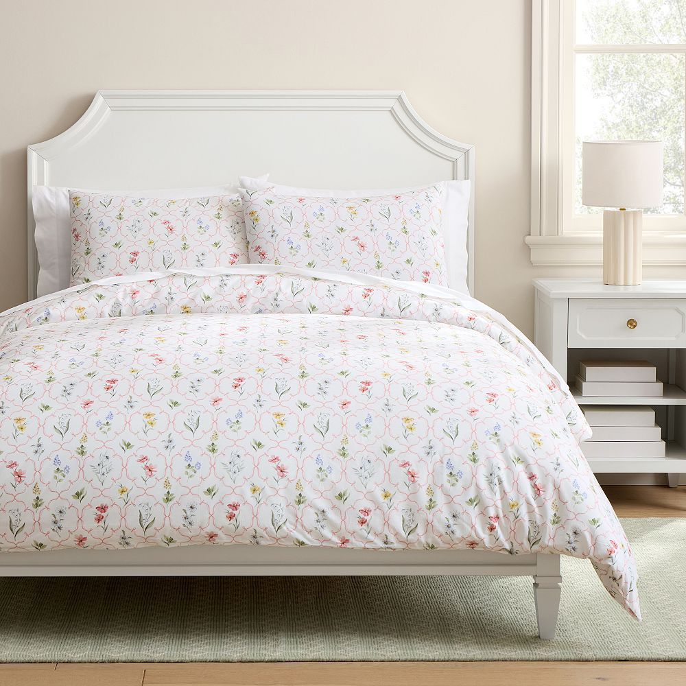 AERIN Sarana Floral Organic Duvet Cover | Pottery Barn Teen