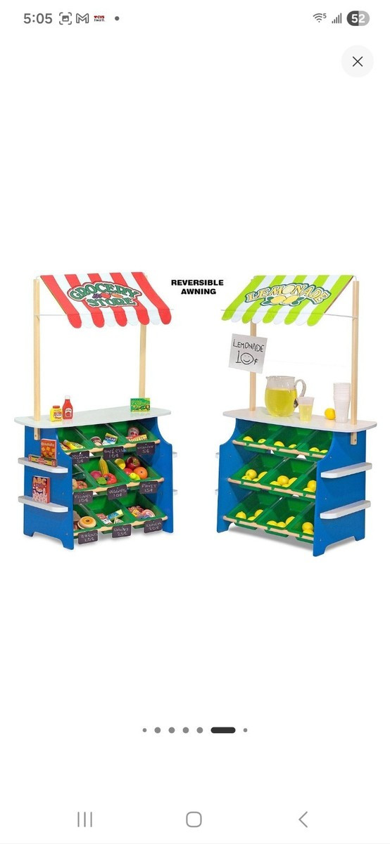 Melissa and Doug Wooden Lemonade Stand Grocery Store, Bins, & Chalkboards | eBay US