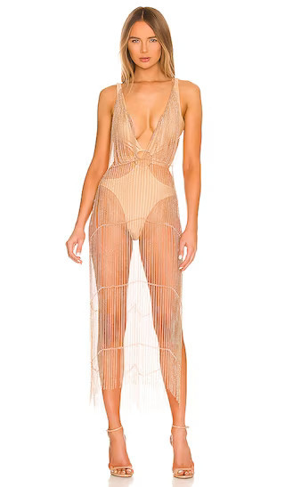 x REVOLVE Zayd Chain Dress | Gold Dress | Champagne Dress | Beige Dress | Coachella Outfits 2023 | Revolve Clothing (Global)