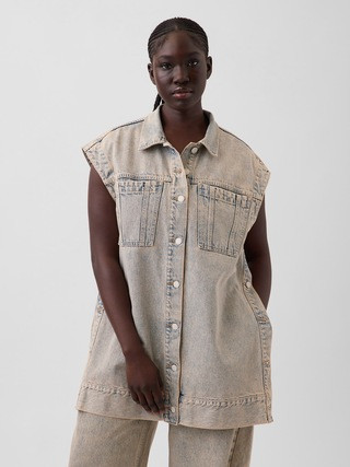 Gap × HFR Denim Oversized Vest by Nicole Benefield Portfolio | Gap (US)