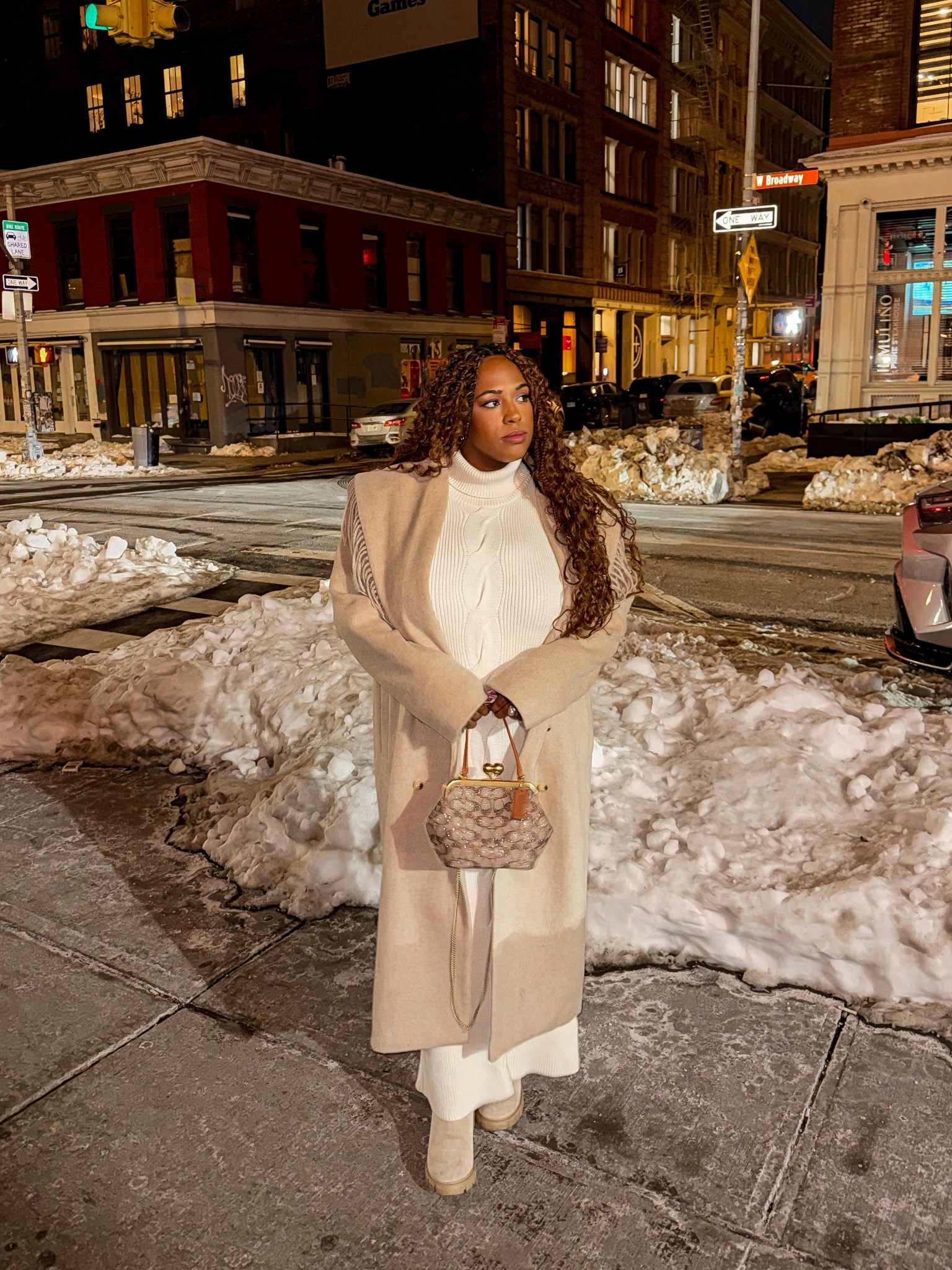 I absolutely loved this dinner outfit of night too in New York City. Even though the dress was sleeveless, my WAYF coat kept me super warm. ￼

#LTKootd #LTKMidsize #LTKNYFW