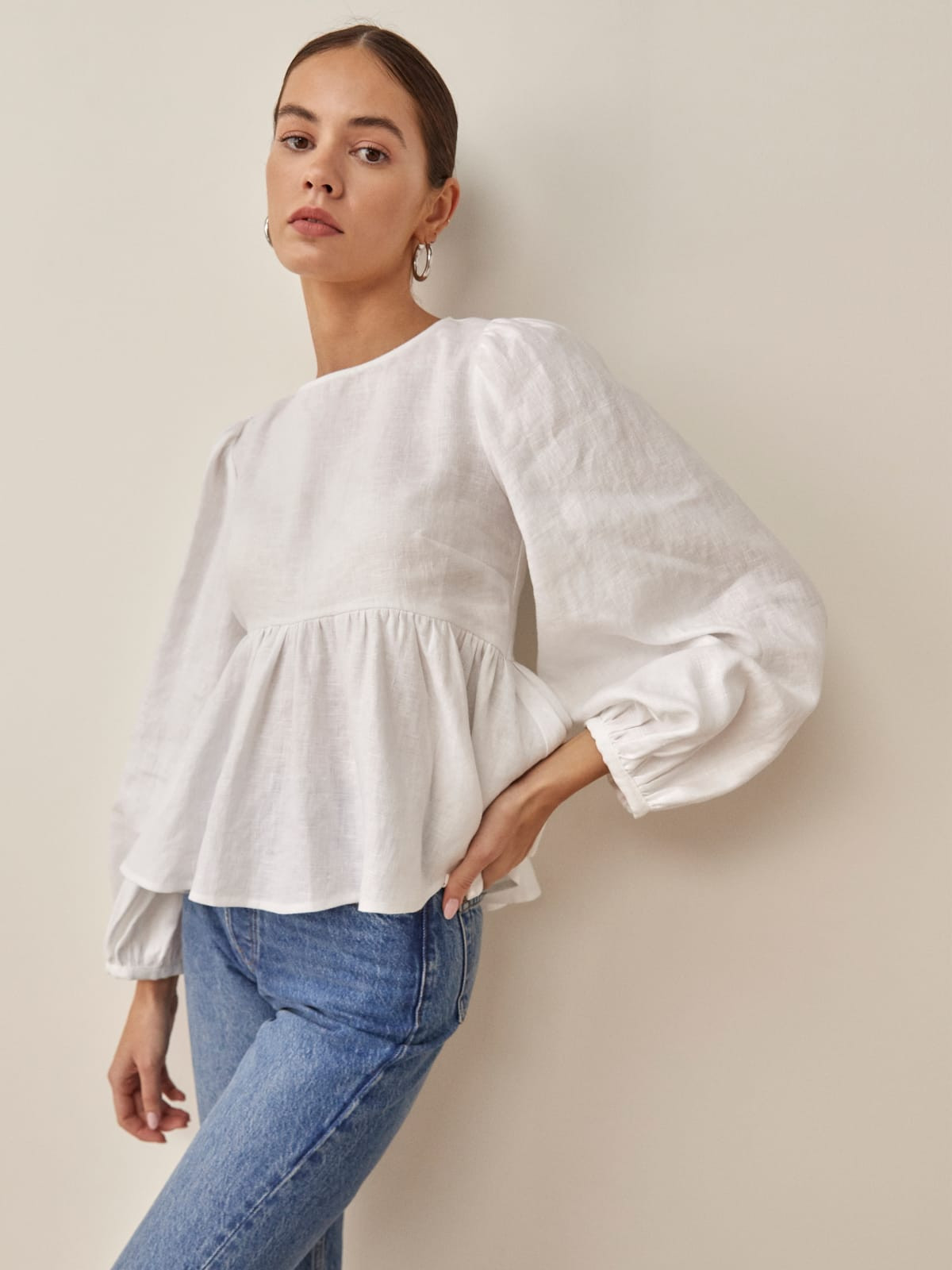 Rumi Linen Top | Reformation (Global)