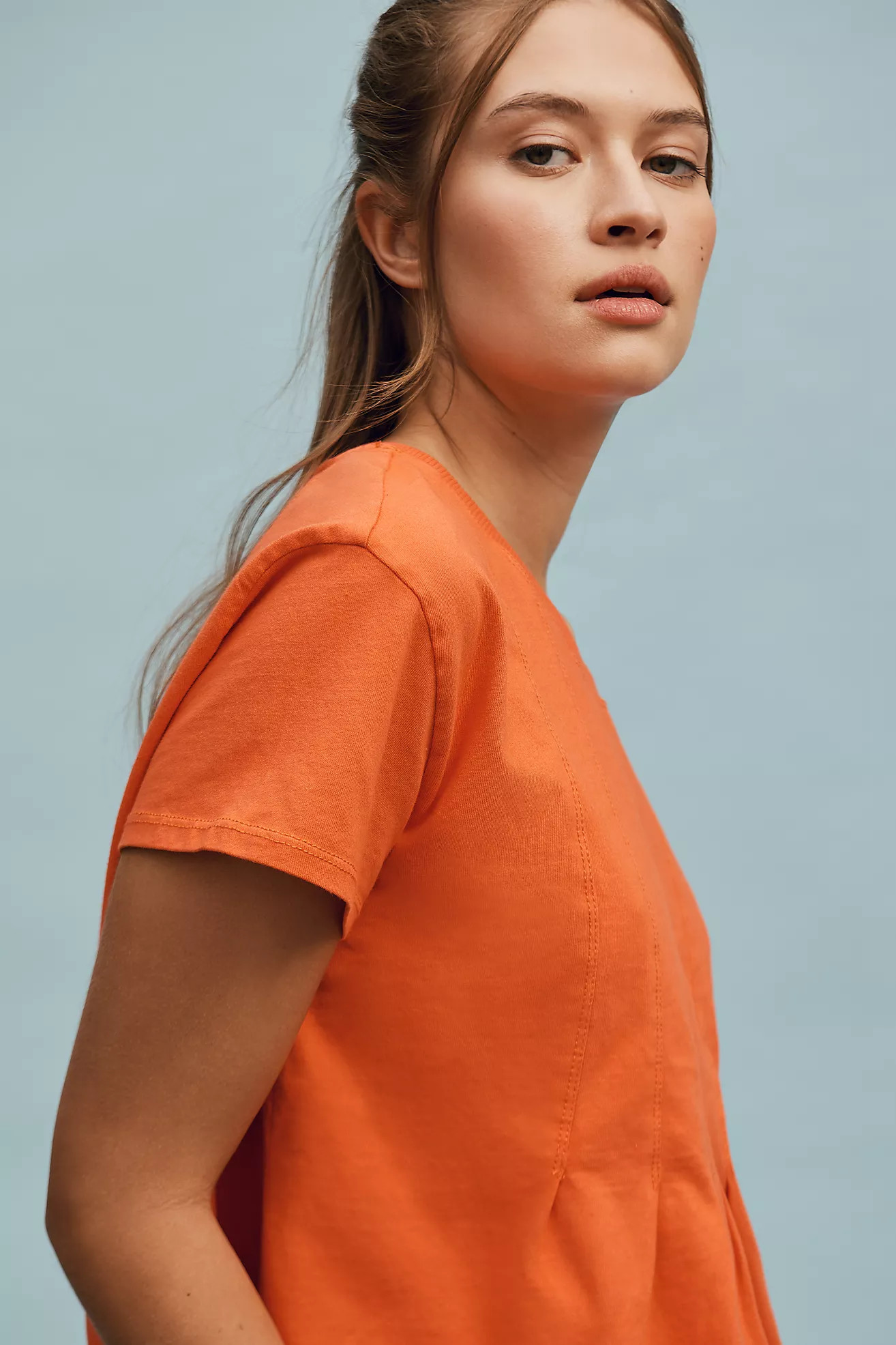 Pilcro Pleated Swing Tee | Anthropologie (US)