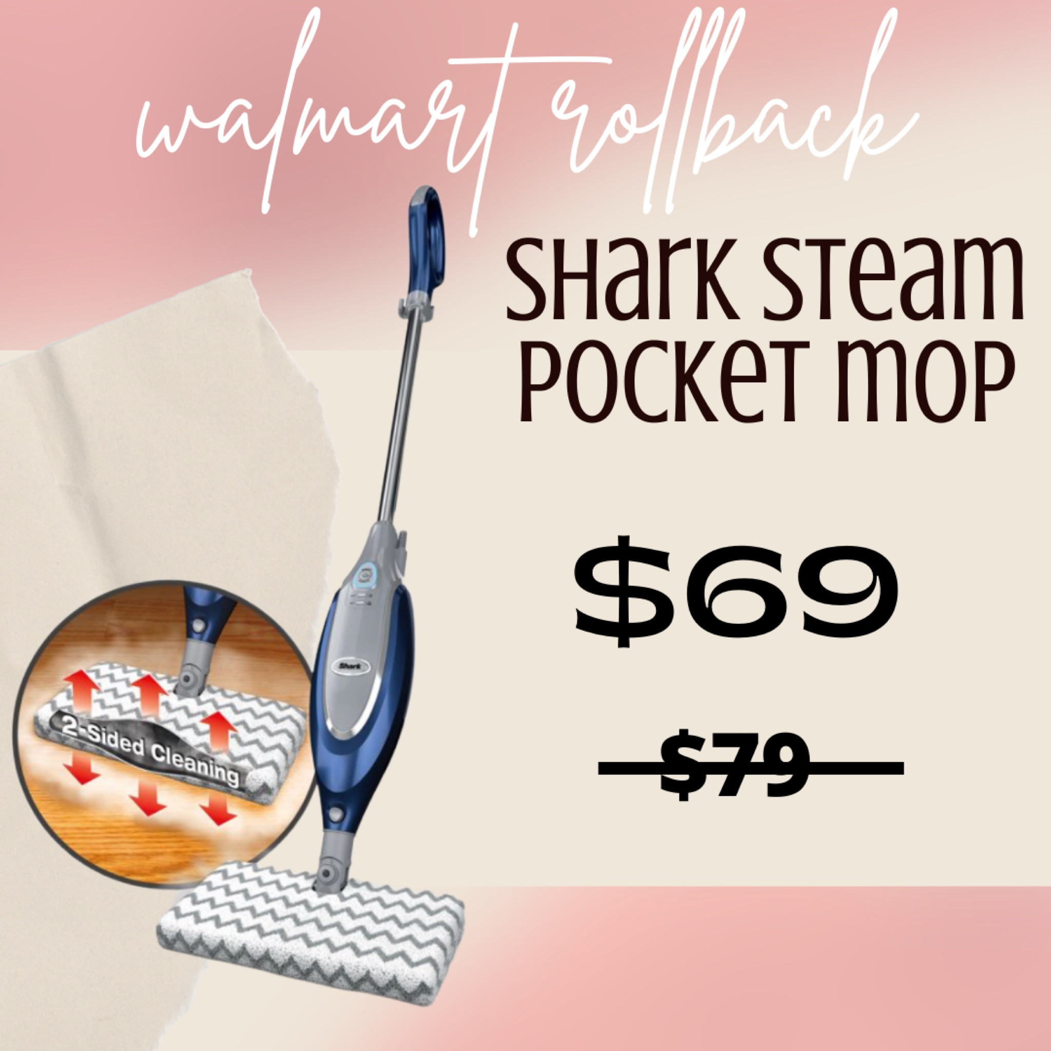 mega deals at walmart right now! 
$69 steam mop! you cant go wrong! i love my steam mop, it cleans so good! 

#steammop #mop #floors #walmart #salealert #rollback 

#LTKSeasonal #LTKsalealert #LTKhome