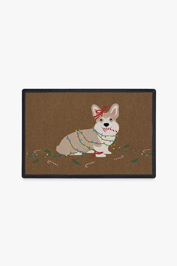 Christmas Corgi Doormat | Ruggable