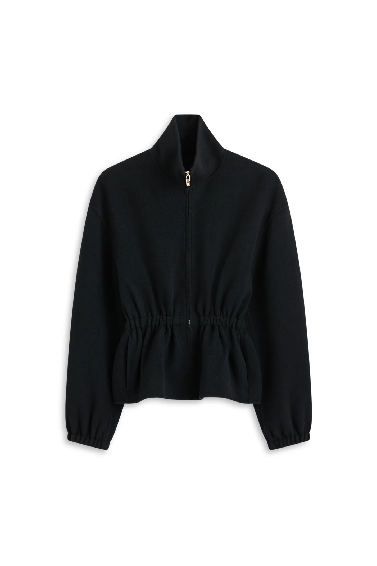 WOOL FUNNEL NECK JACKET - BLACK - Scanlan Theodore | Scanlan Theodore AU