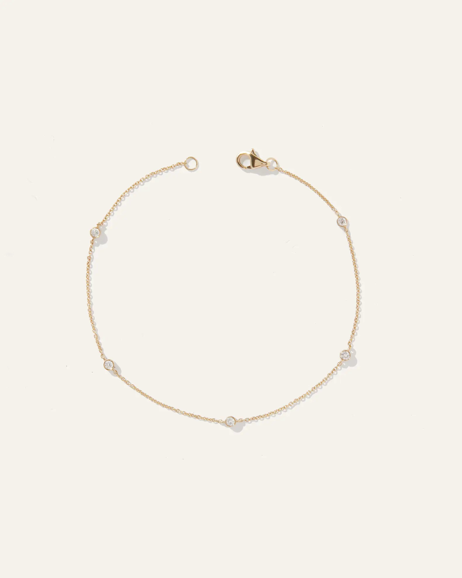 14K Gold Diamond Bezel Station Bracelet | Quince