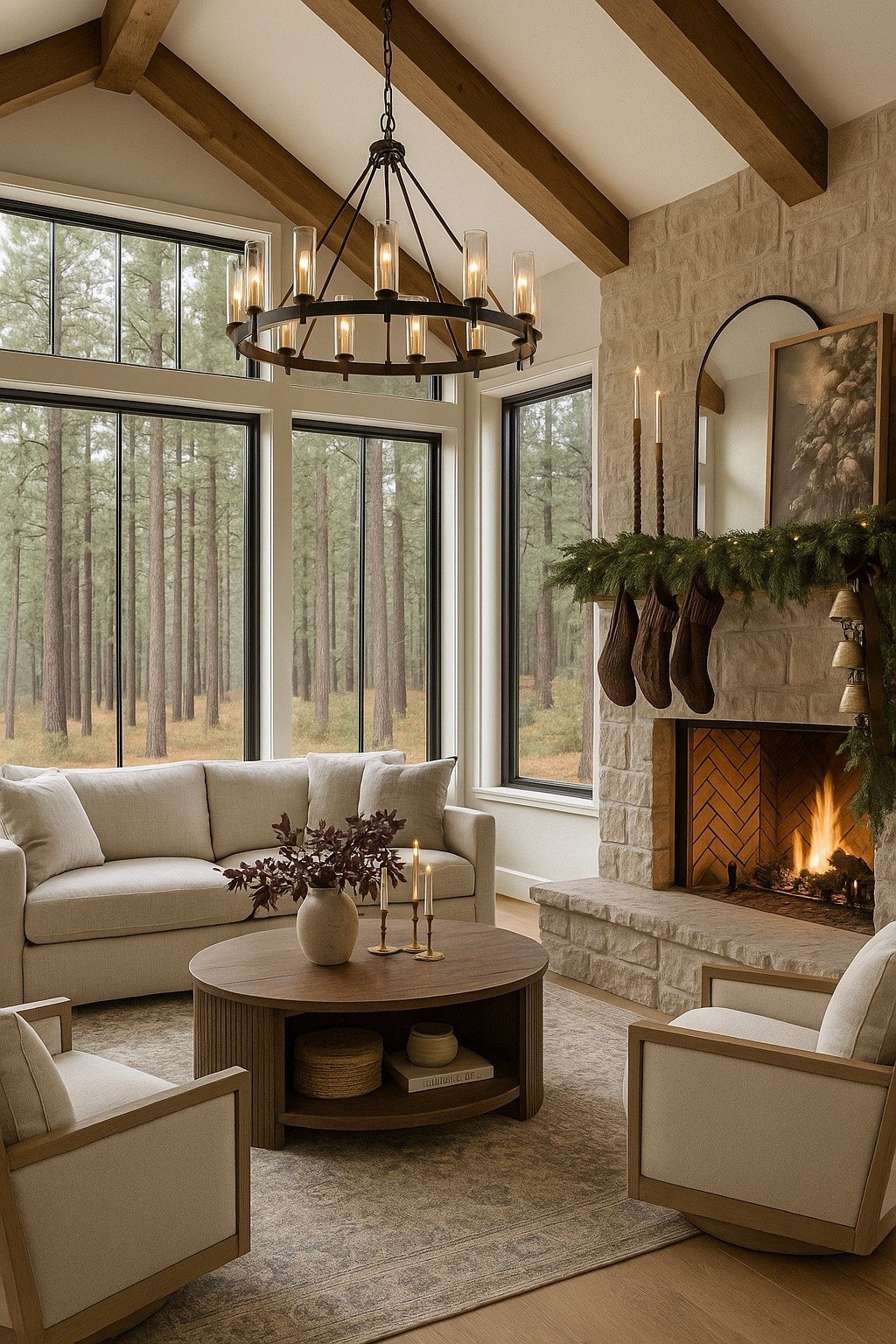 Cozy Christmas Living Room with Stone Fireplace

Follow @farmtotablecreations on Instagram for more holiday home inspiration.

This warm and inviting space combines everything I love for the season — natural wood beams, soft linen seating, and a timeless stone fireplace dressed in simple garland and knit stockings. The flickering candles and firelight make it feel calm, cozy, and ready for Christmas gatherings.

#livingroomdecor #christmasdecor #neutralchristmas #holidayhome #cozyhome #modernorganic #manteldecor #christmasmantel #neutralhome #stonefireplace #christmaslivingroom #holidaydecor #interiordecor #modernlivingroom #warmneutrals #organicmodern #amazon

#LTKHome #LTKFindsUnder50 #LTKSaleAlert