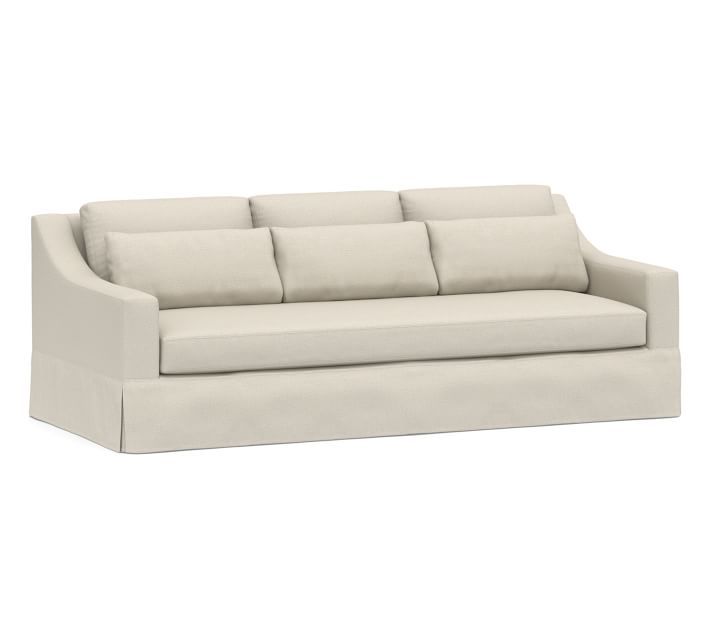 York Slope Arm Deep Seat Slipcovered Sofa | Pottery Barn (US)