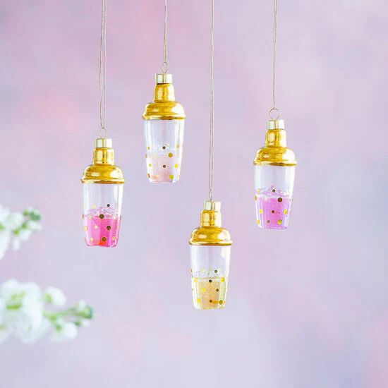 Assorted Glass Cocktail Ornaments | Dashing Trappings