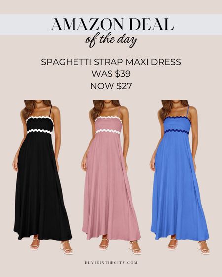 This spaghetti strap maxi dress comes in six colors! There are two coupon codes for this dress - be sure to redeem both!

Summer dress, spring dress, bridal shower, baby shower, graduation dress, fashion over 40, ootd, resort wear, vacation outfit

#LTKStyleTip #LTKSaleAlert #LTKFindsUnder50