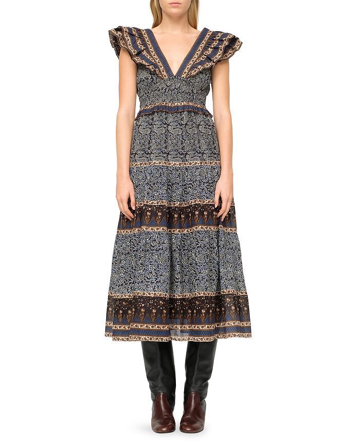 Ivette Printed Smocked Midi Dress | Bloomingdale's (US)