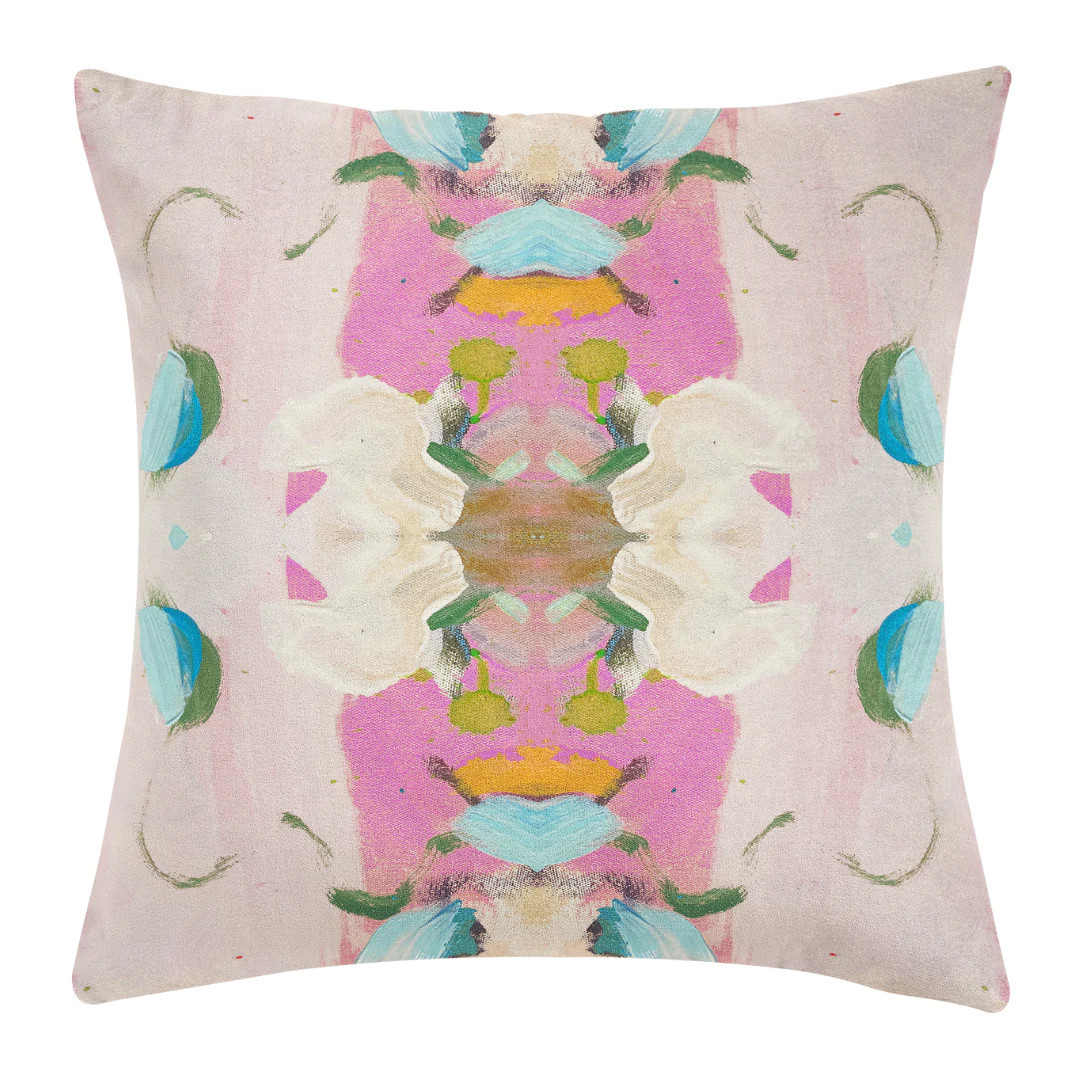 Monet’s Garden Pink 22x22 Pillow | Laura Park Designs