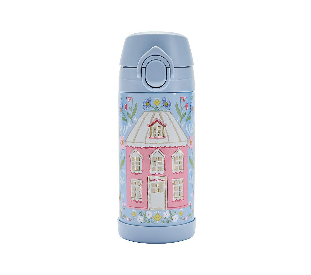 Blue Dollhouse Floral Mackenzie Water Bottle | Pottery Barn Kids