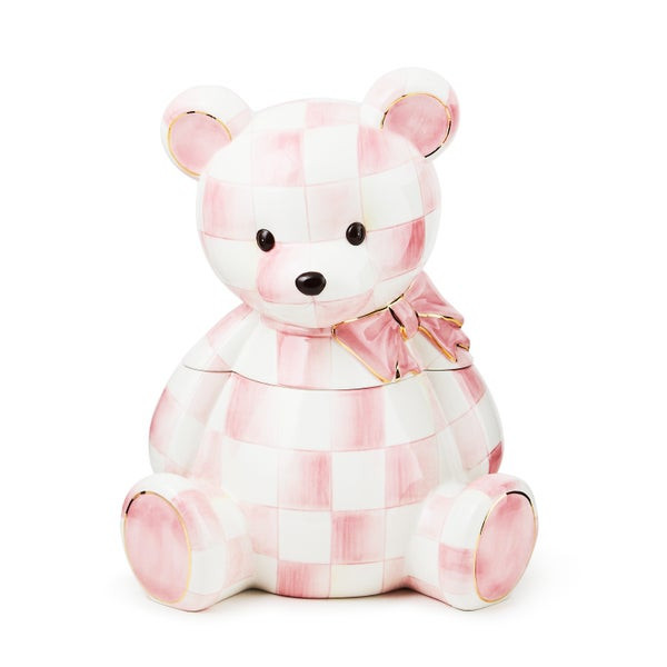 MacKenzie-Childs Rosy Bear Cookie Jar | MacKenzie-Childs
