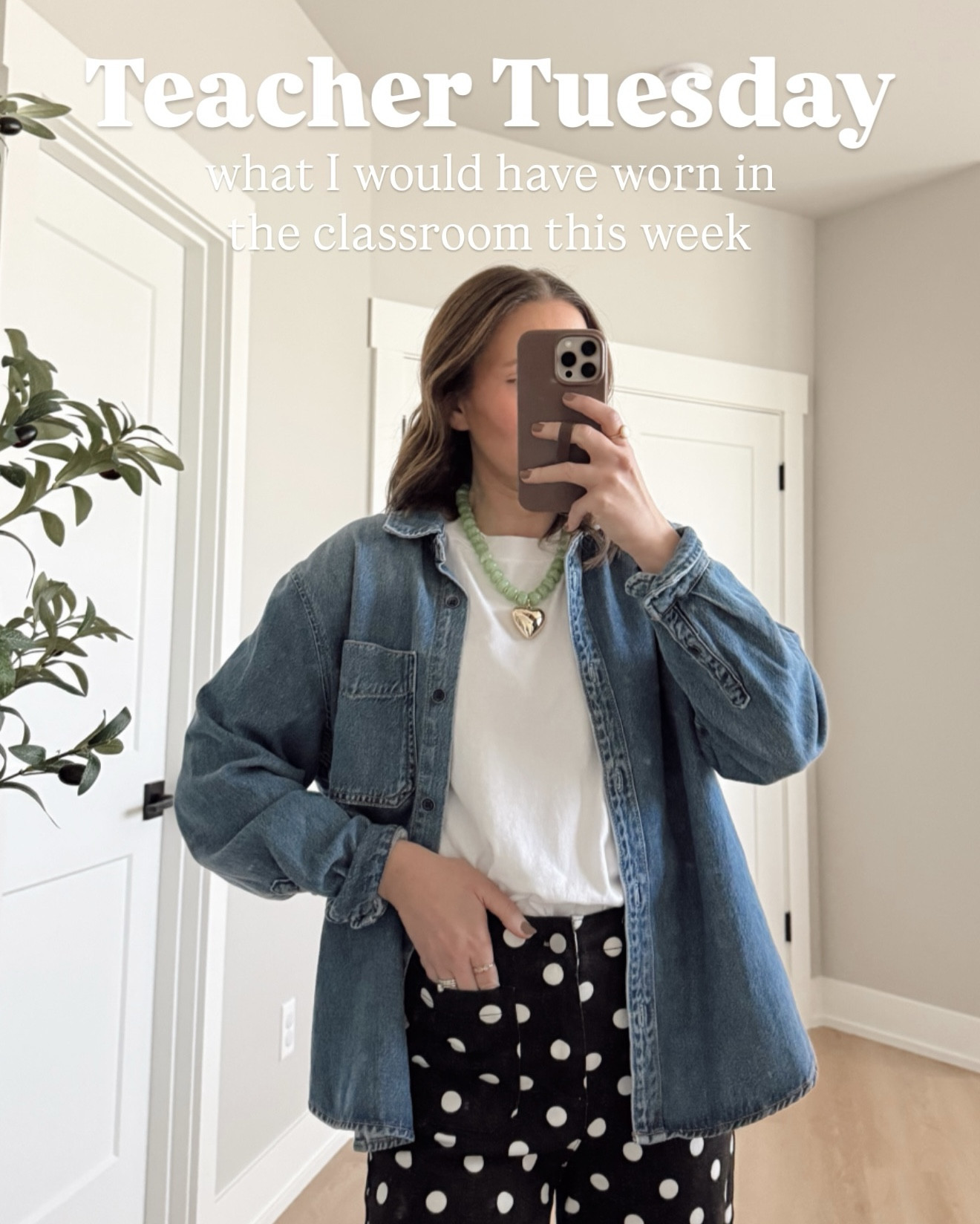 Teacher Tuesday 🍎 what I would have worn in the classroom this week!

Teacher style, classroom style, teacher outfits, teacher Tuesday, polka dot pants, target style, Amazon finds 
