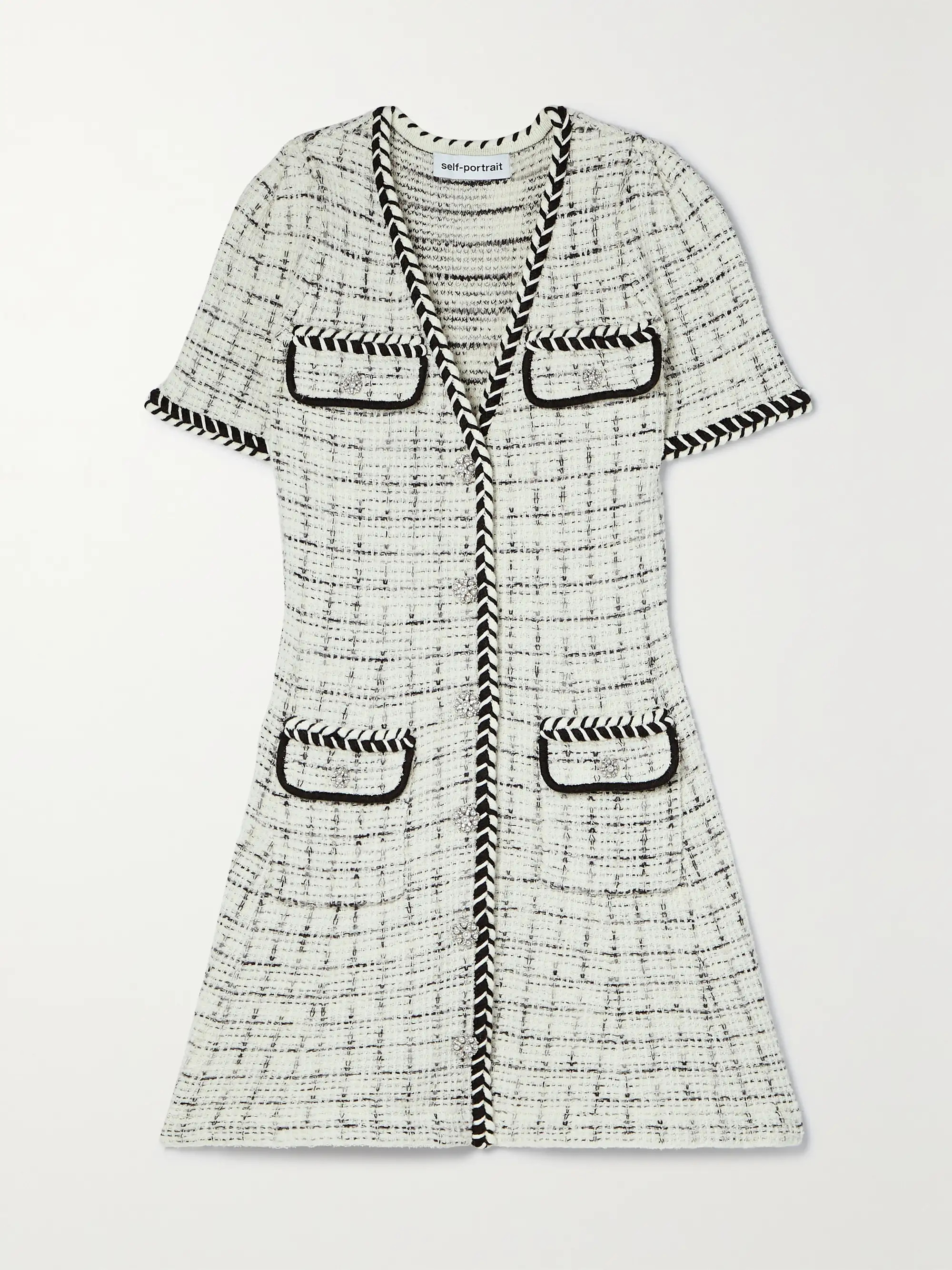 Embellished cotton-blend mini dress | NET-A-PORTER APAC