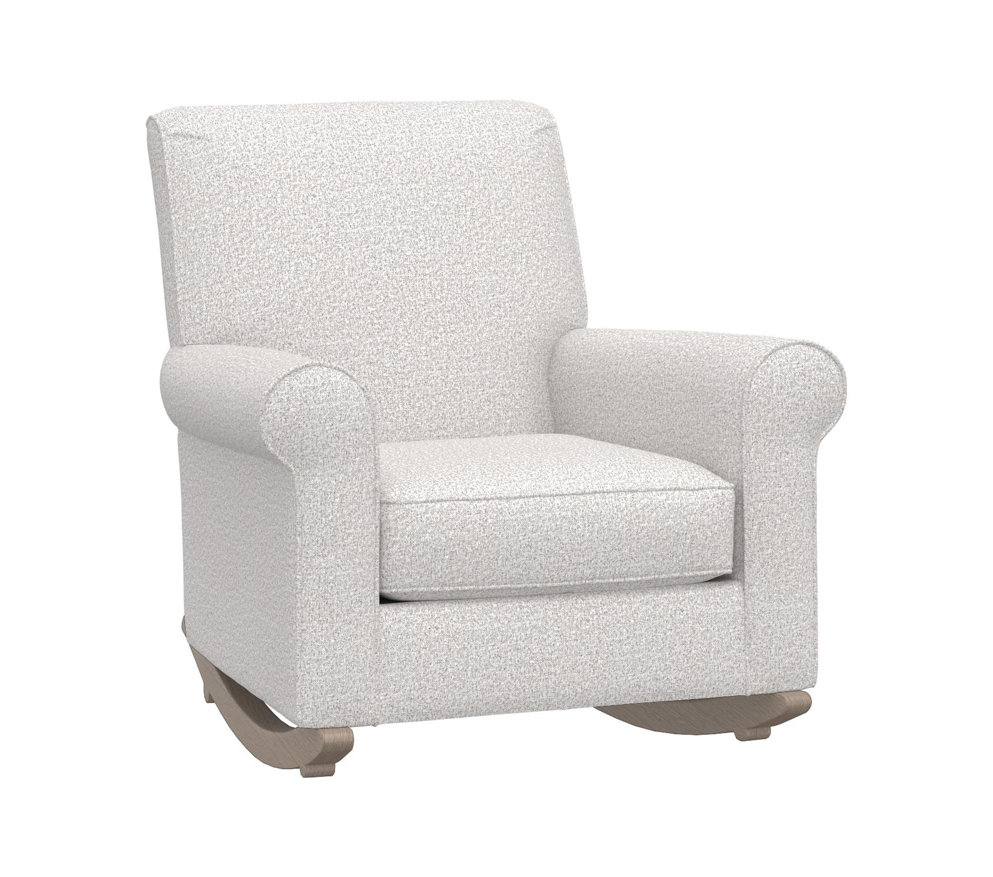 Charleston Convertible Rocker, Brushed Crossweave Light Gray-Driftwood | Pottery Barn Kids