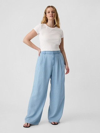 TENCEL™ Lyocell Easy Wide-Leg Trousers | Gap Factory