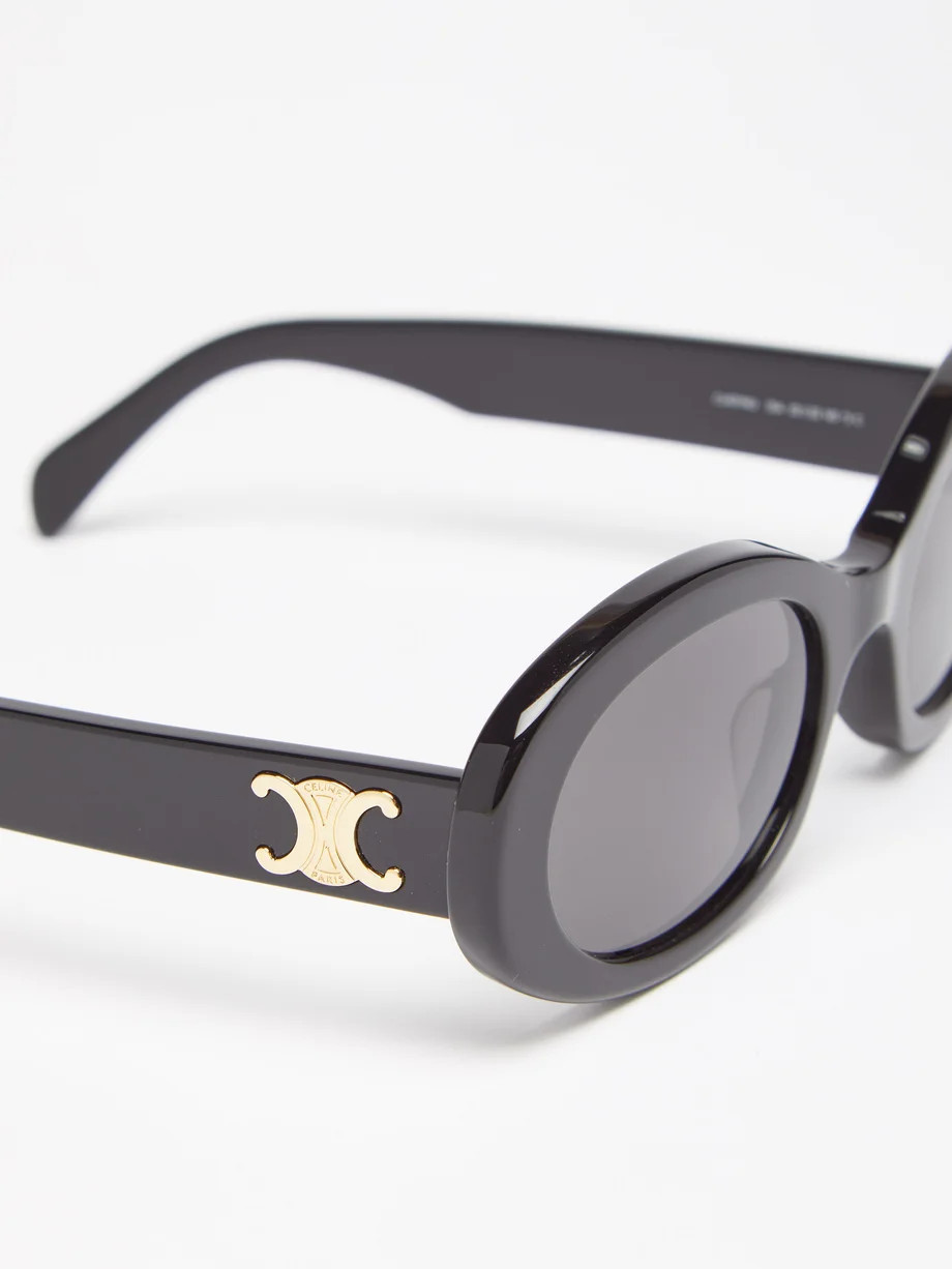 Triomphe oval acetate sunglasses | Matches (UK)