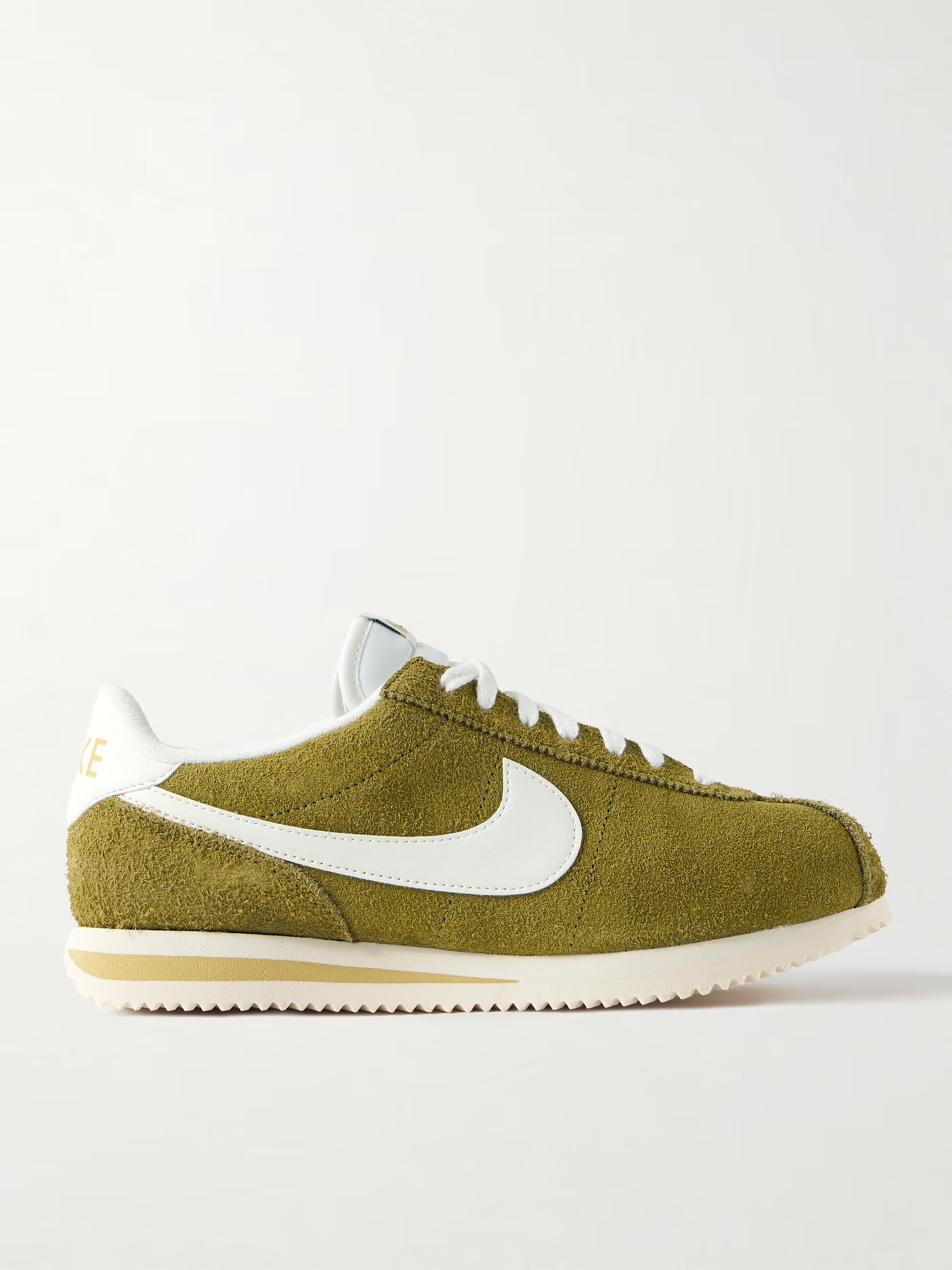 Cortez SE leather-trimmed brushed-suede sneakers | NET-A-PORTER (US)