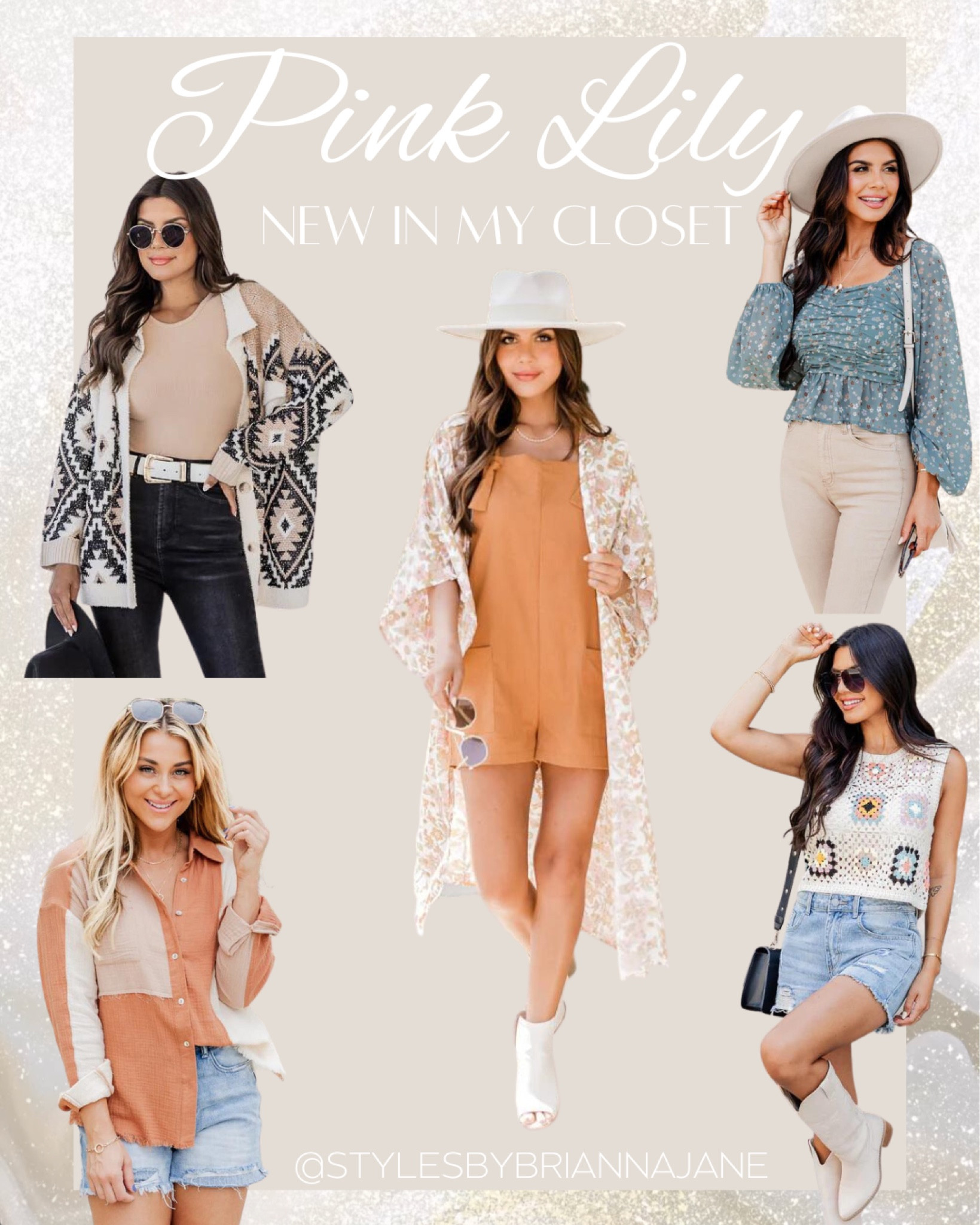 Pink Lily Labor Day Sale! 30% off site wide! 
Use code: TAKE30
Aztec cardigan. Crochet tank top. Colorblock button up. Sage floral top. Orange floral kimono  

#LTKSeasonal #LTKstyletip #LTKsalealert