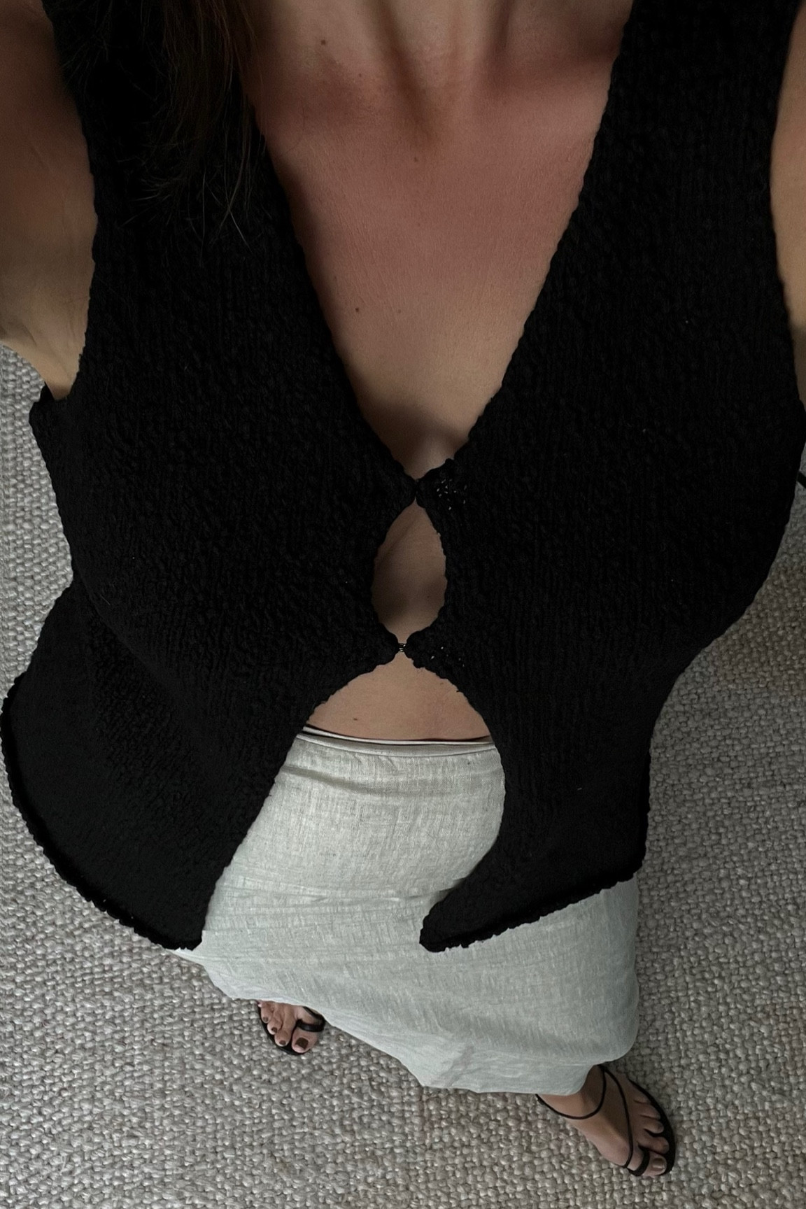 Planning to wear everywhere 🖤 love this boucle vest and linen midi combo— easy transitional styling as we move into fall.

#LTKstyletip #LTKtravel #LTKSeasonal