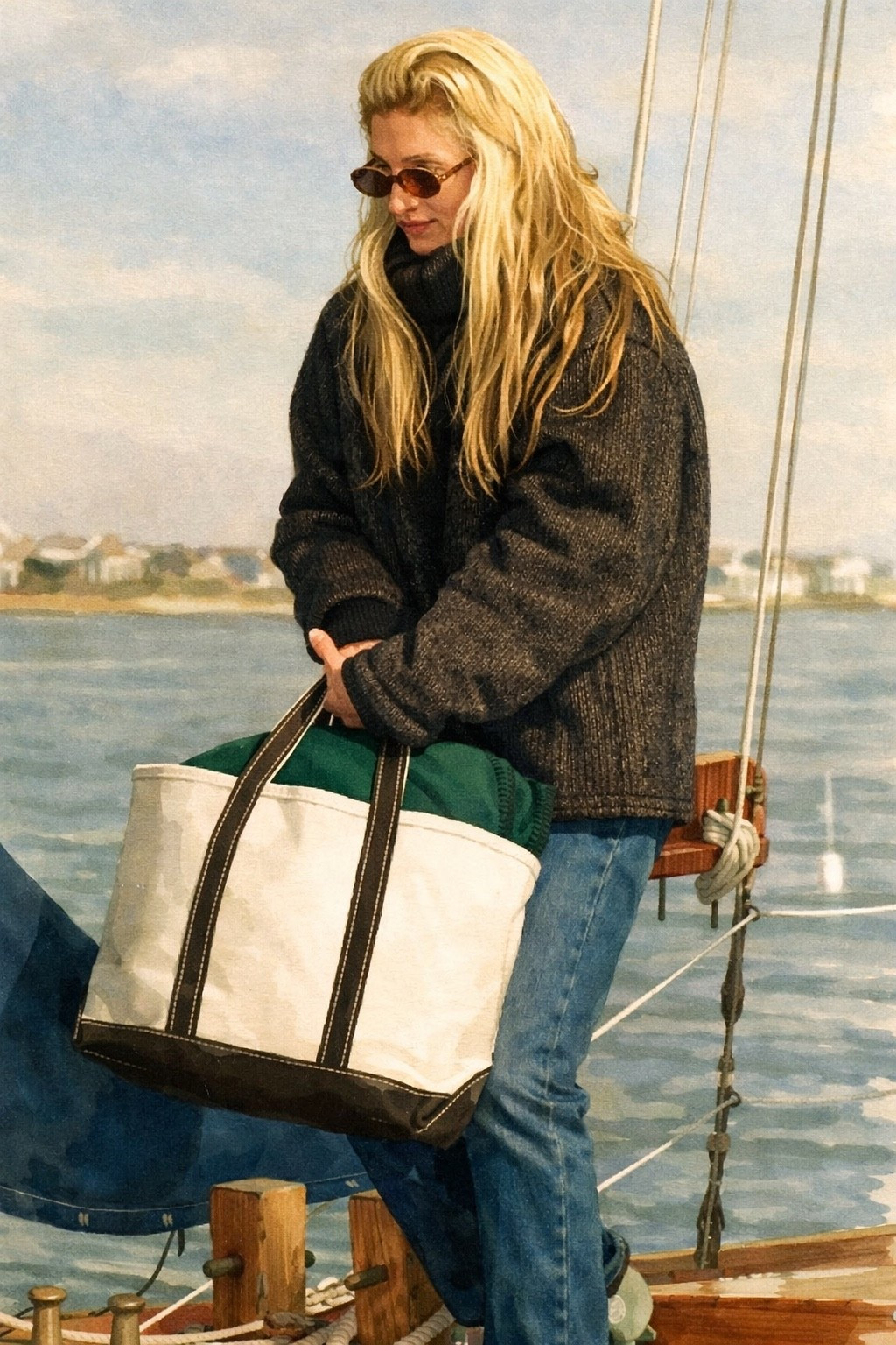 Carolyn Bessette Kennedy’s timeless summer style in Hyannis Port still defines quiet luxury today and one of her most recognizable accessories is surprisingly still available. The iconic L.L.Bean Boat and Tote, first introduced in 1944 and originally designed to carry ice, became her go to vacation carryall at the Kennedy compound in Massachusetts. Durable canvas, clean structure, and that effortless New England practicality make it a true forever piece.

This is the kind of heritage staple that never goes out of style and it pairs perfectly with straight leg denim, relaxed knits, crisp white shirts, and minimal sandals for that understated 90s Carolyn Bessette Kennedy aesthetic.

If you are building a classic wardrobe rooted in quiet luxury, old money summer, and timeless American style, this is the tote that completes the look.