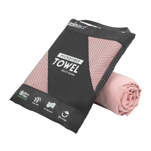 Rainleaf Microfiber Towel Perfect Travel & Gym & Camping Towel. Quick Dry - Super Absorbent - Ultra Compact - Lightweight. Suitable for Trip, Beach, Shower, Backpacking, Pool | Amazon (US)