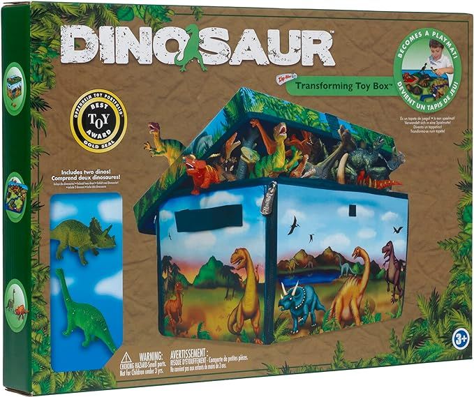 ZipBin Large Dinosaur Transforming Toy Box With 2 Dinosaurs, 13.25 x 11.75 x 8 Inches Of Storage ... | Amazon (US)