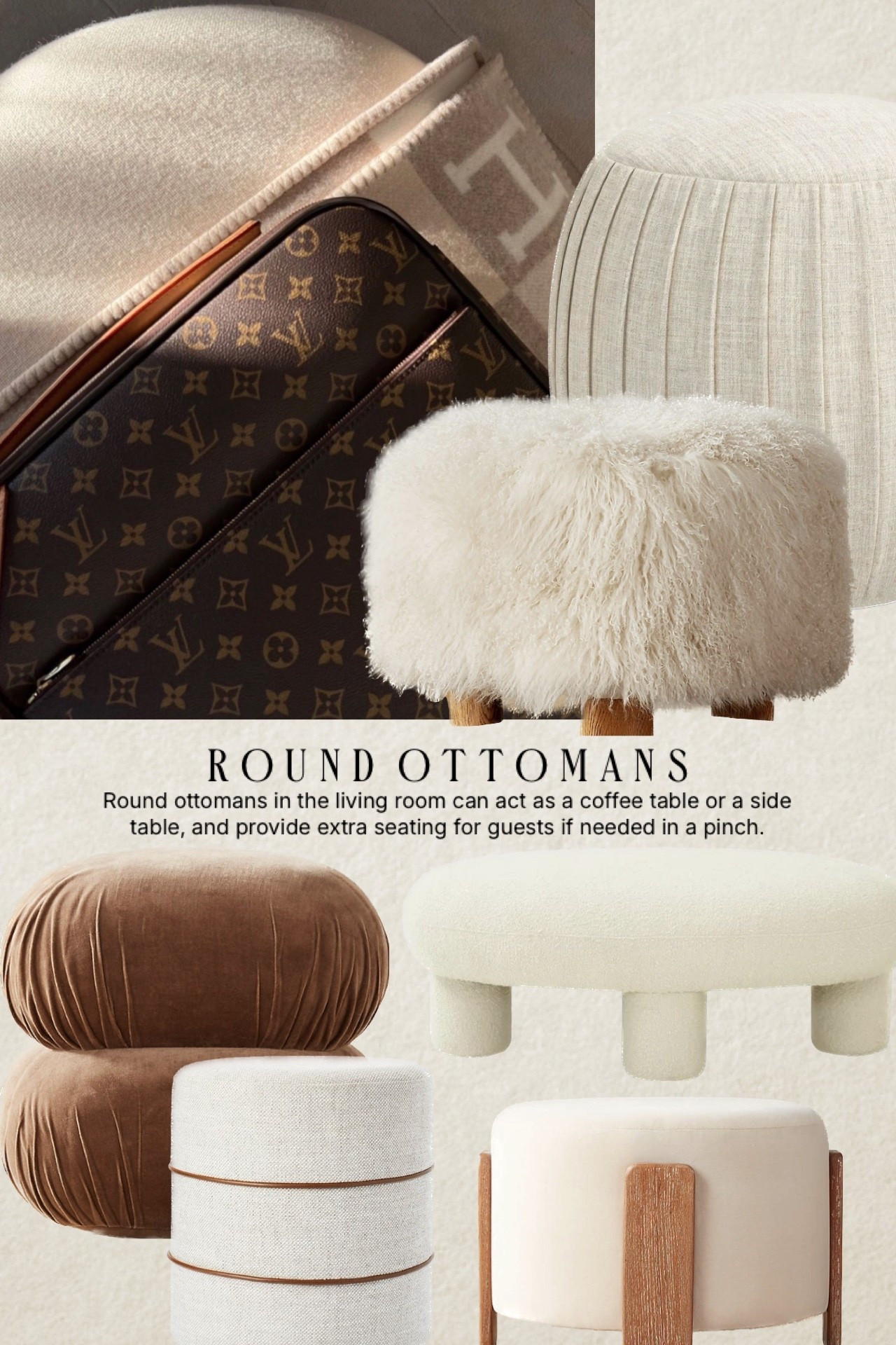 Round ottomans 🤎

#home #decor #interiordesign #livingroom #interior 

#LTKHome #LTKMothersDay #LTKOver40