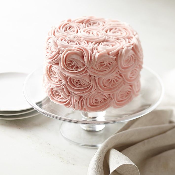 Pink Rose Four-Layer Chocolate Cake, Serves 8-10 | Williams-Sonoma