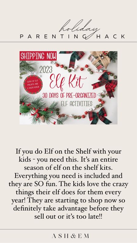 If you do elf on the shelf with your kids, you need this kit!! It’s incredible and on sale right now!!

#LTKkids #LTKGiftGuide #LTKHoliday
