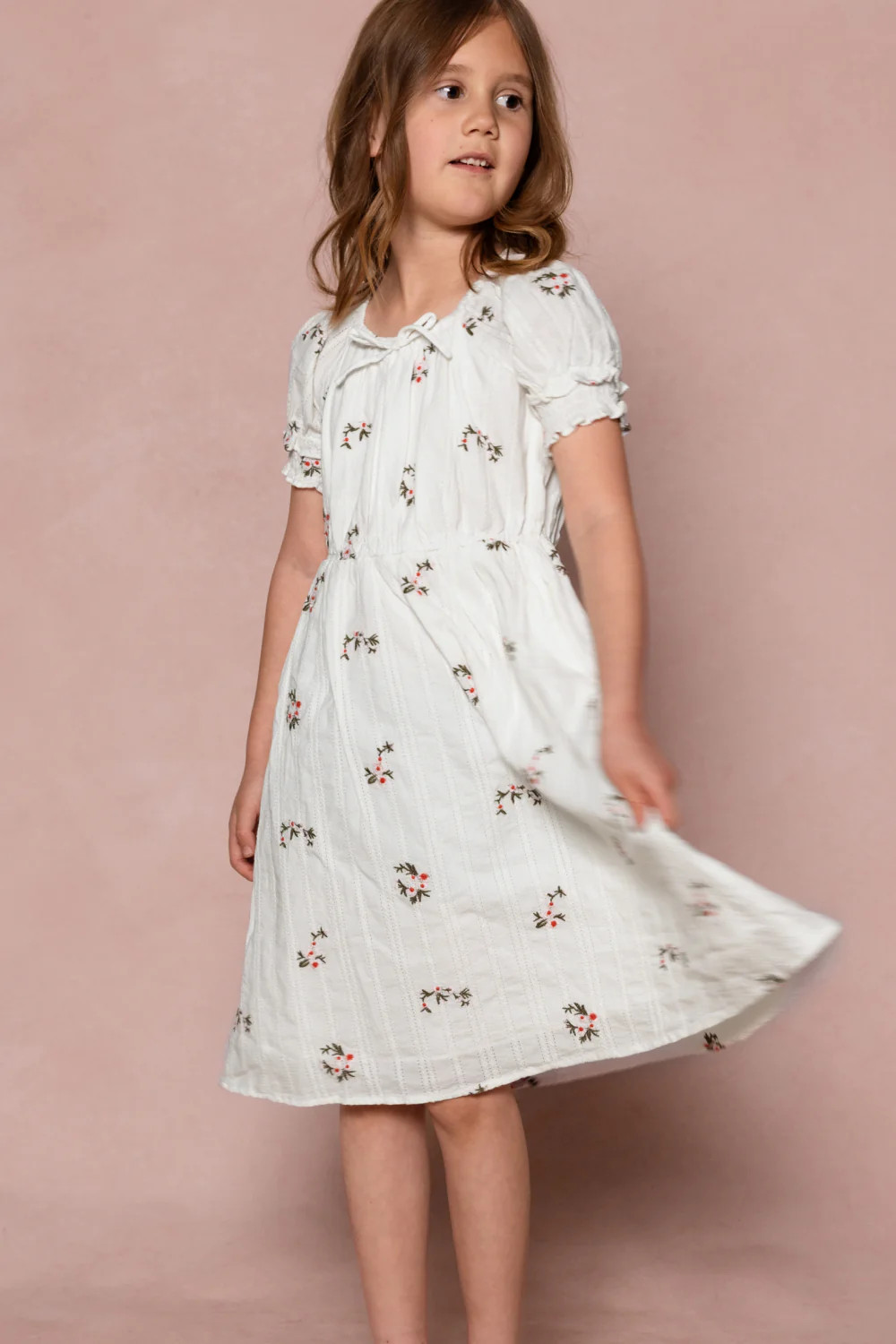 Mini Jessie Dress in Ditsy Embroidery | Ivy City Co